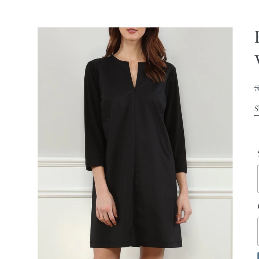 Hinson Wu Raquel 3/4 sleeve woven/knit mixed dress